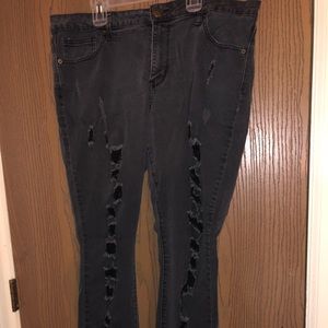 FTF black ripped skinny jeans